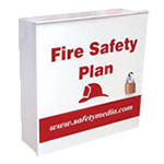 white fire safety binder box image