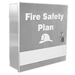 stainless steal fire safety binder box image